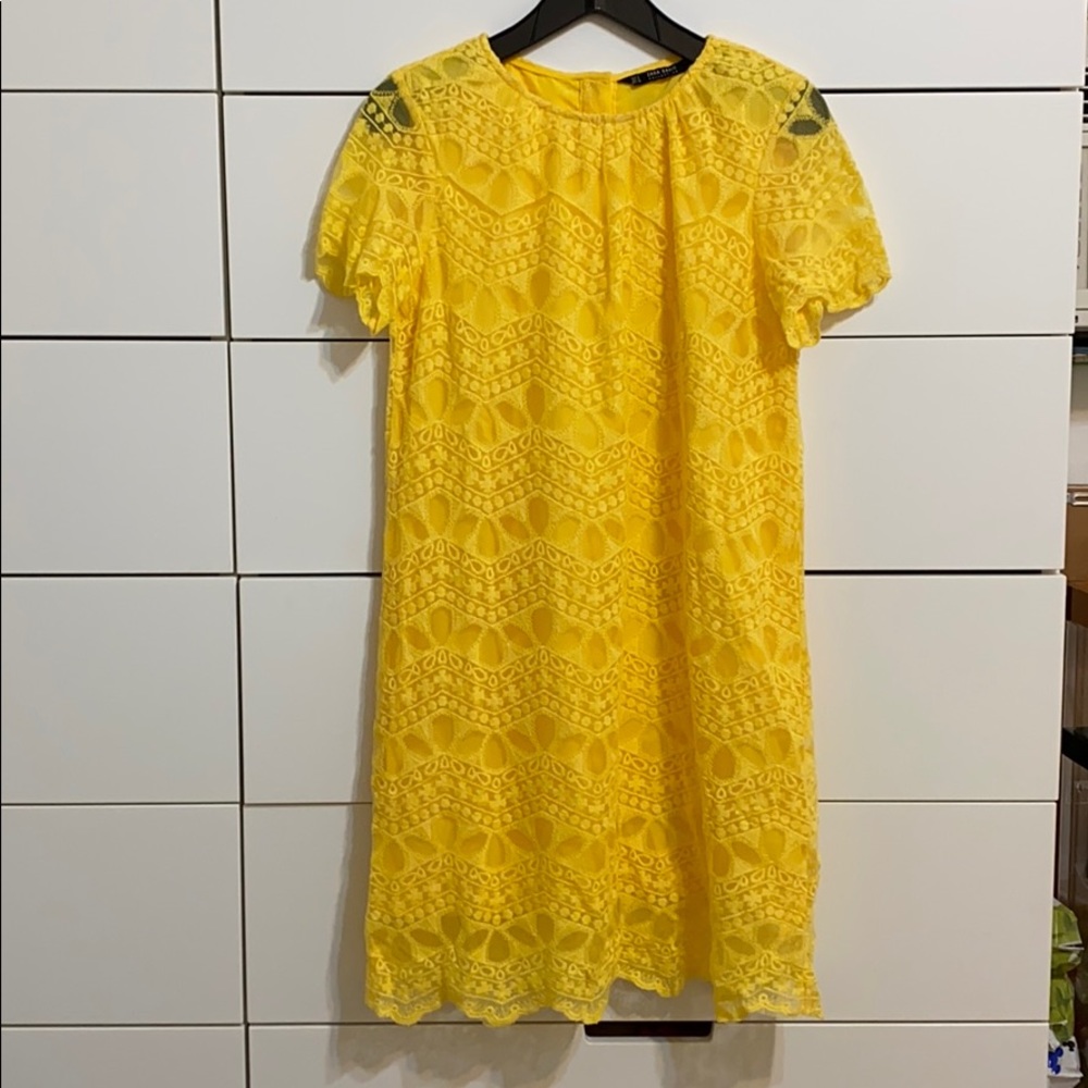 Zara basic lace shift dress